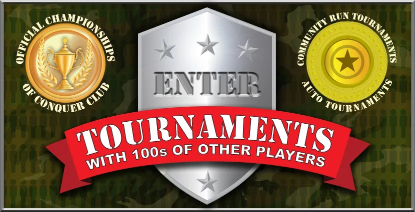 Enter tournaments with 100s of other players
